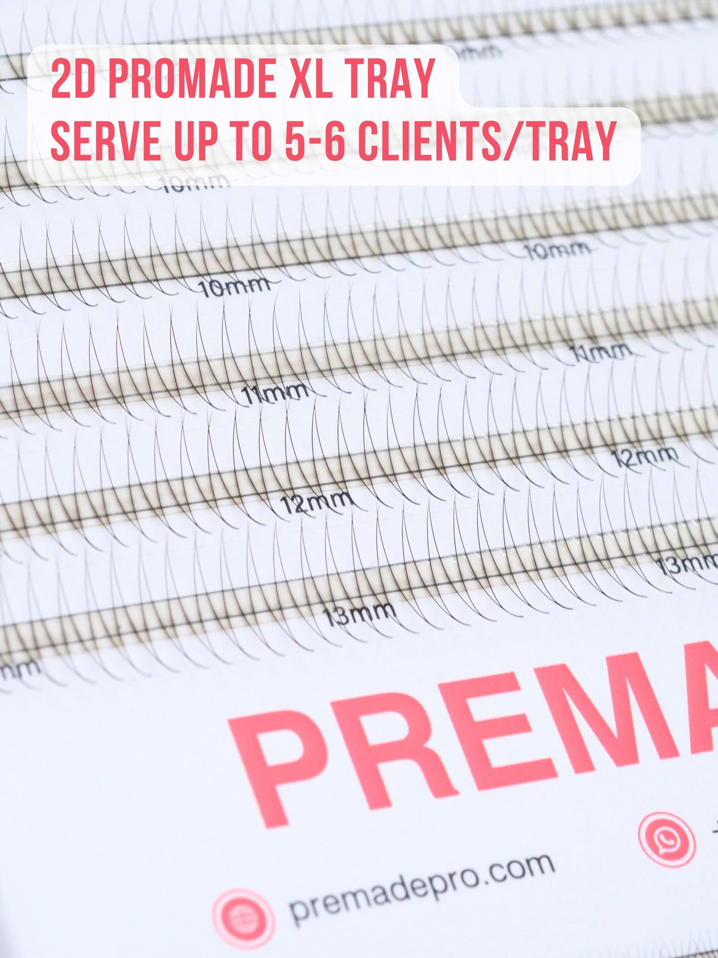XL Mini Tray – 20 Lines 📦
📏 Compact size, easy to store & save shipping cost
✨ 1,200 pcs of 2D fans per tray
👁️ One tray serves up to 5–6 clients
⚡ Faster application, save valuable time
💰 Ultra cost-effective - lower cost, higher efficiency
The smart choice for high-efficiency lash work.
_______________________________________
𝗣𝗿𝗲𝗺𝗮𝗱𝗲 𝗣𝗿𝗼𝗳𝗲𝘀𝘀𝗶𝗼𝗻𝗮𝗹 - 𝗹𝗮𝘀𝗵 𝗺𝗮𝗻𝘂𝗳𝗮𝗰𝘁𝘂𝗿𝗲𝗿 𝗶𝗻 𝗩𝗶𝗲𝘁𝗻𝗮𝗺
𝑻𝑨𝑲𝑰𝑵𝑮 𝒀𝑶𝑼𝑹 𝑩𝑹𝑨𝑵𝑫 𝑻𝑶 𝑻𝑯𝑬 𝑵𝑬𝑿𝑻 𝑳𝑬𝑽𝑬𝑳
𝗪𝗵𝗮𝘁𝘀𝗔𝗽𝗽: +84 96 607 2813
#premadefans #promadefans #LashFactory